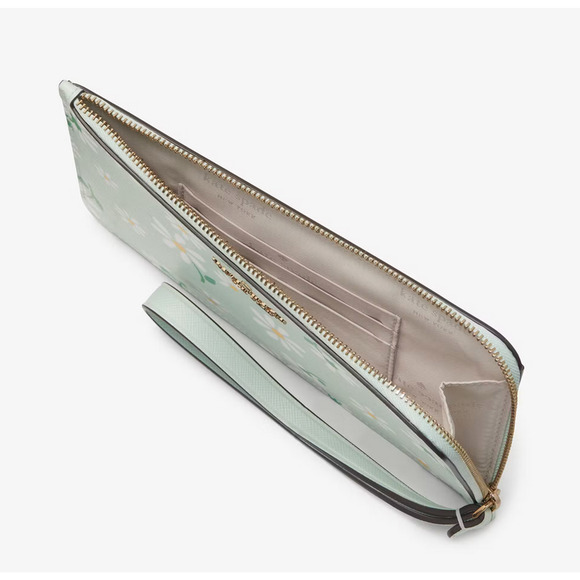 Kate Spade Medium L-Zip Lucy Wristlet Day Tripper Scattered Daisies Floral NWOT - Picture 2 of 7